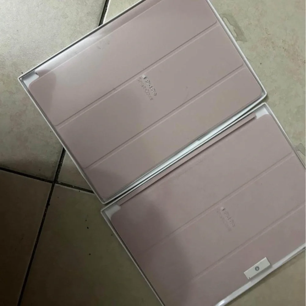 Two Apple Pink Tri-Fold Tablet Covers